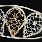 Torchon Silver & Gold Lace Torc Bracelet